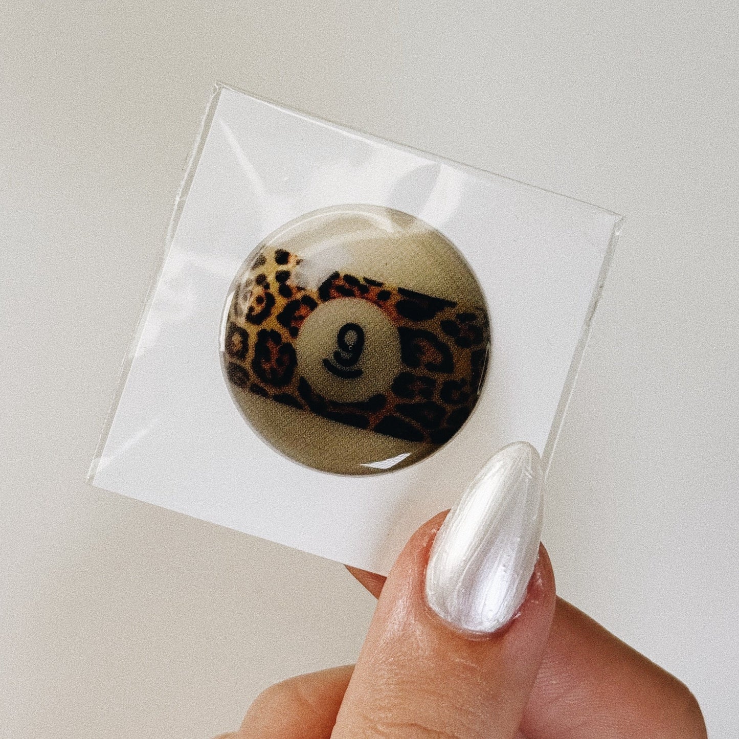9 Ball Leopard Sticker