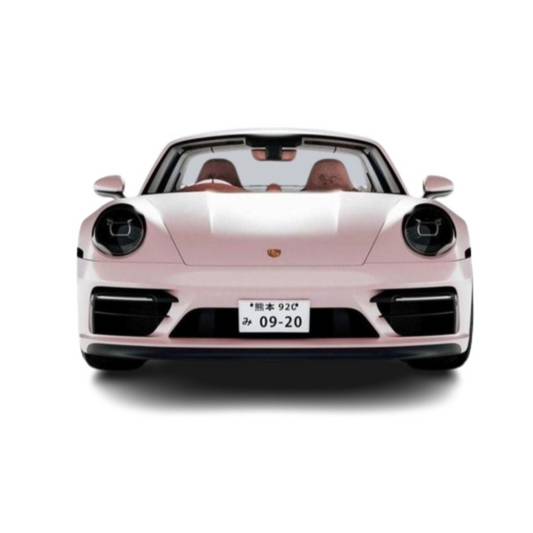 Pink Porsche Sticker